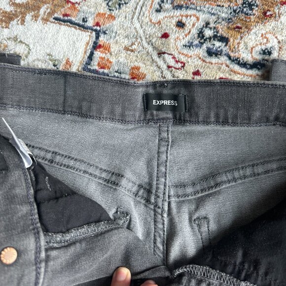 Express Grey Skinny Jeans - Like new - Picture 6 of 8
